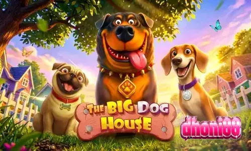 The Big Dog House স্লট গেমের রঙিন এবং আকর্ষণীয় ইন্টারফেস